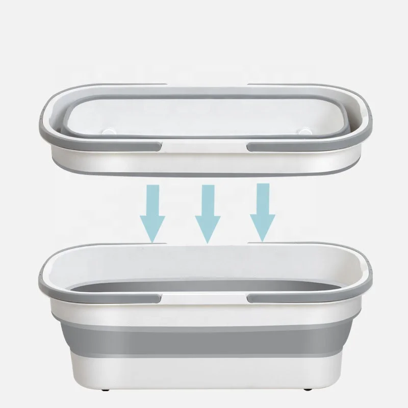 Factory Direct Portable Large Capacity Outdoor Fishing Camping Bucket Folding Cleaning Pail Wash Mop Bucket