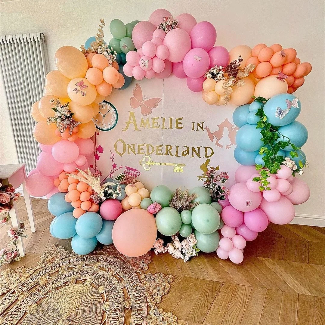 Macaron colorful colors spring theme Balloon Arch Garland kit for girl birthday baby shower Party wedding Anniversary decoration