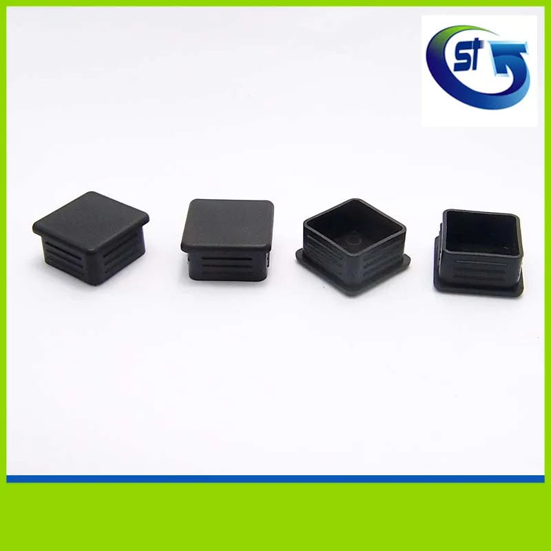 40mm FLAT TOP WHITE PE SQUARE TUBE PLASTIC END CAP for fence post