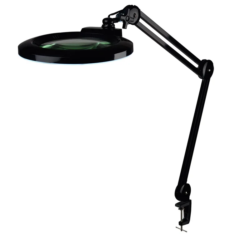 16W 4 Level Dimmable Lighted With Stand Hands Free Magnifying Lamp for Craft Reading Painting Beauty Salon