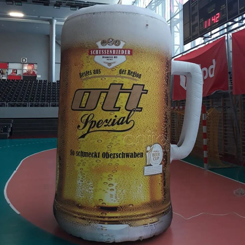 Outdoor Advertising Giant Inflatable Drink Cup Bottle With LED Light for Promotion Activity
