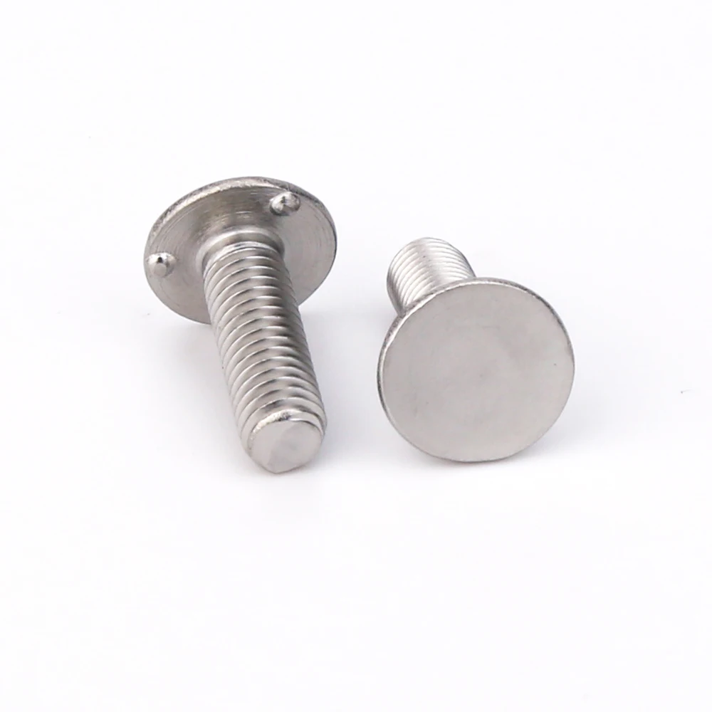 Stainless Steel Flat Round Head Lower Bearing Surface Three Point Welding Screws