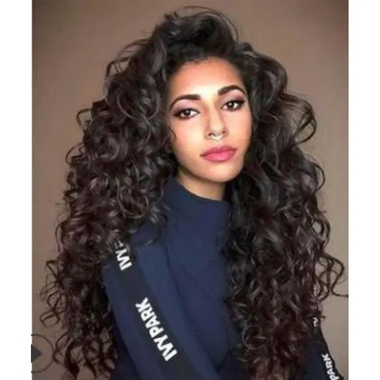 ST Guangzhou Factory Cheap Wholesale Long Kinky Curly Hair Black synthetic Wigs For Black Women