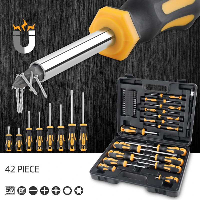 42 PCS Magnetic Screwdriver Tool Set with Case Hand Screwdriver Set