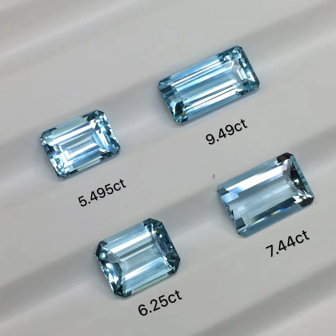 Natural aquamarine bare stone wholesale santa maria aquamarine Brazil Hyland Good workmanship and high cleanliness