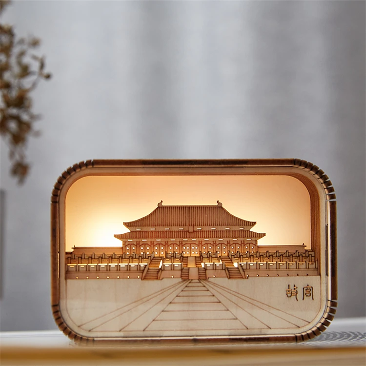 Factory Wholesale Accept Custom The Palace Museum 3D Jigsaw Puzzle Model With Light
