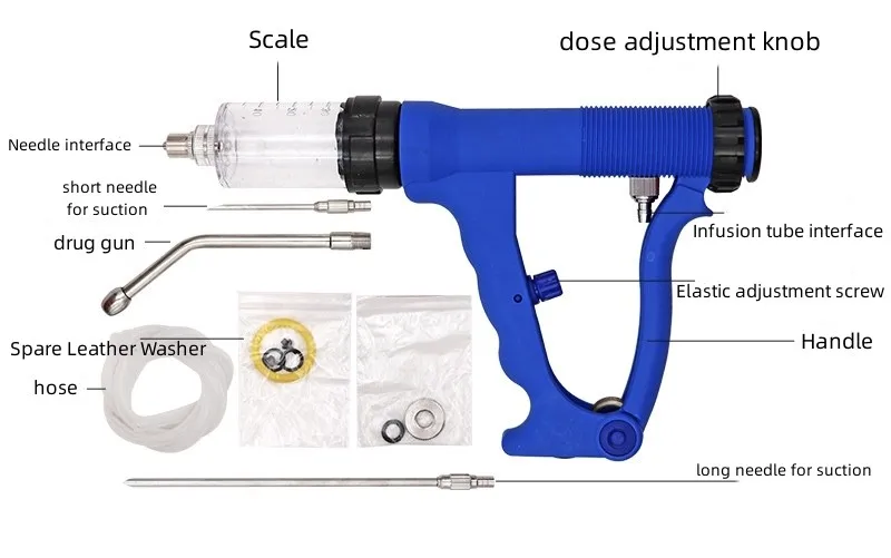 High quality plastic Continuous poultry injection dosing feeding drencher