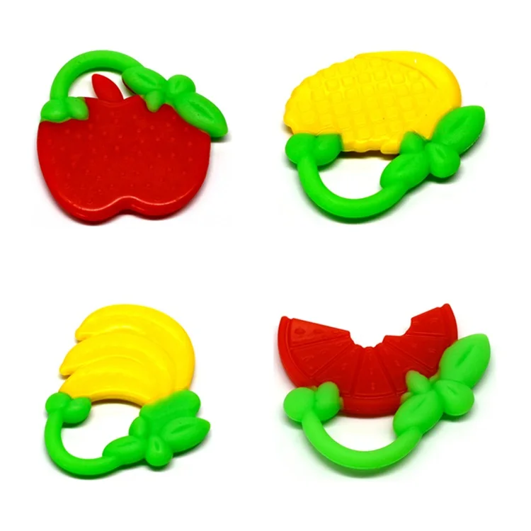 
Wholesale silicone fruit shape baby teether infant chewing toys natural organic teether 