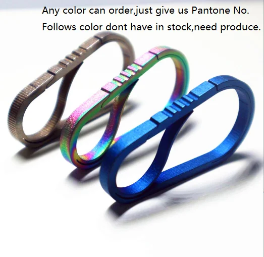 Camping Tool Gear Quick Release edc titanium stainless steel carabiner Clip with bottle openers