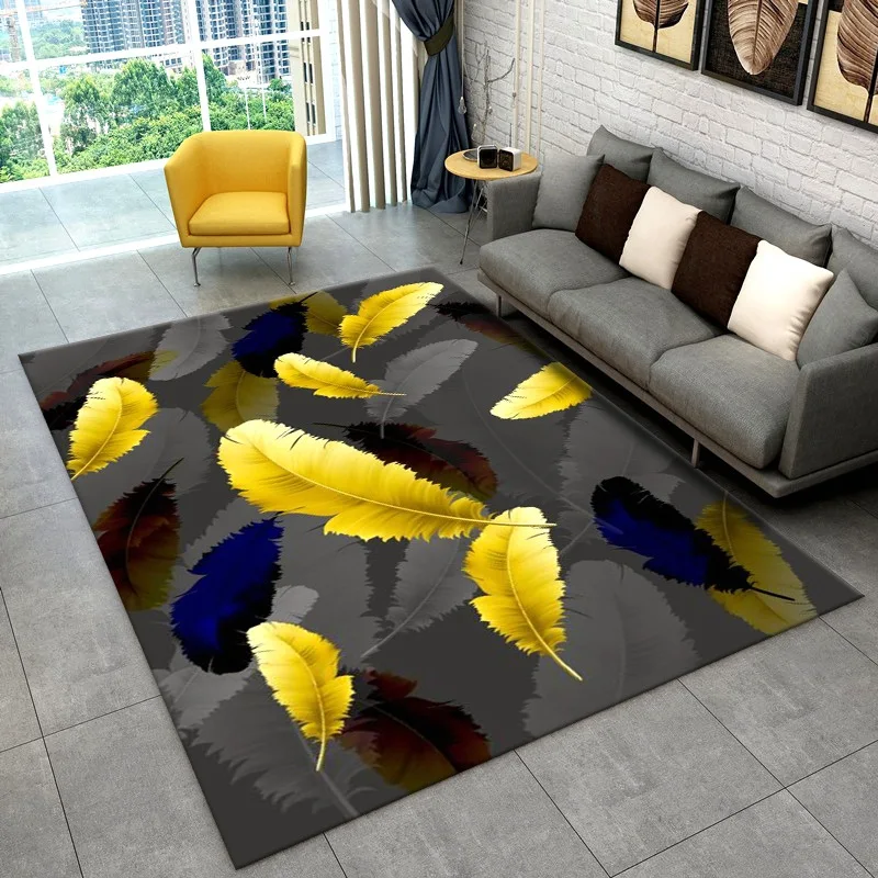 Light luxury 3D printed art carpets with modern style hotel carpets living room carpets