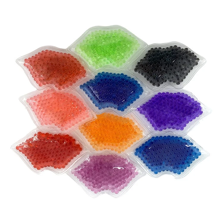 Multiple Colour Sport Injury Medical Non Toxic Ice Bag Lip Shape Instant Cool Wraps Cold Pack Gel Lip Ice Pack