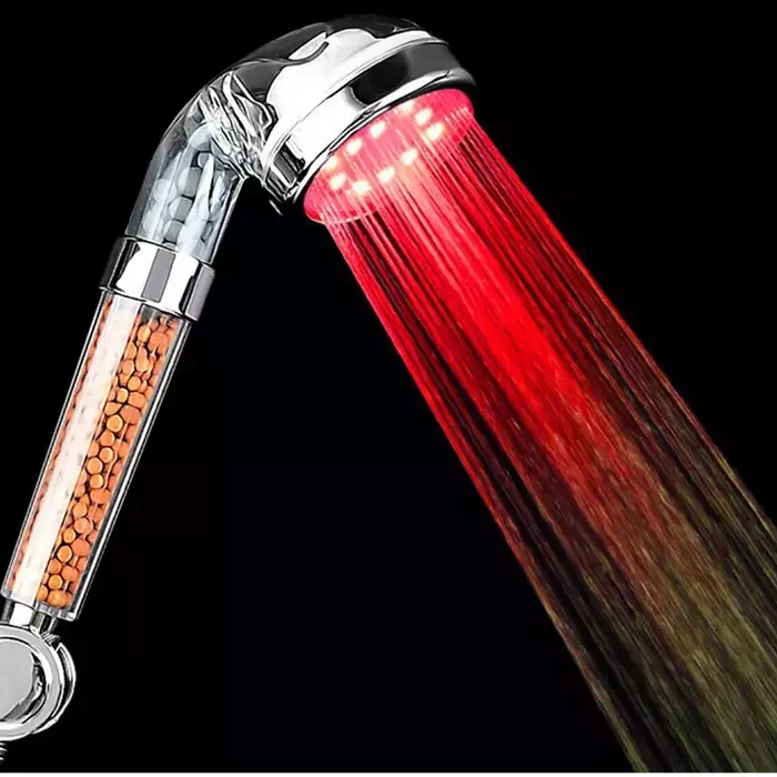 abs plastic bath LED 7 color Large Sprinkler Negative Ions Vitamin C Handheld shower