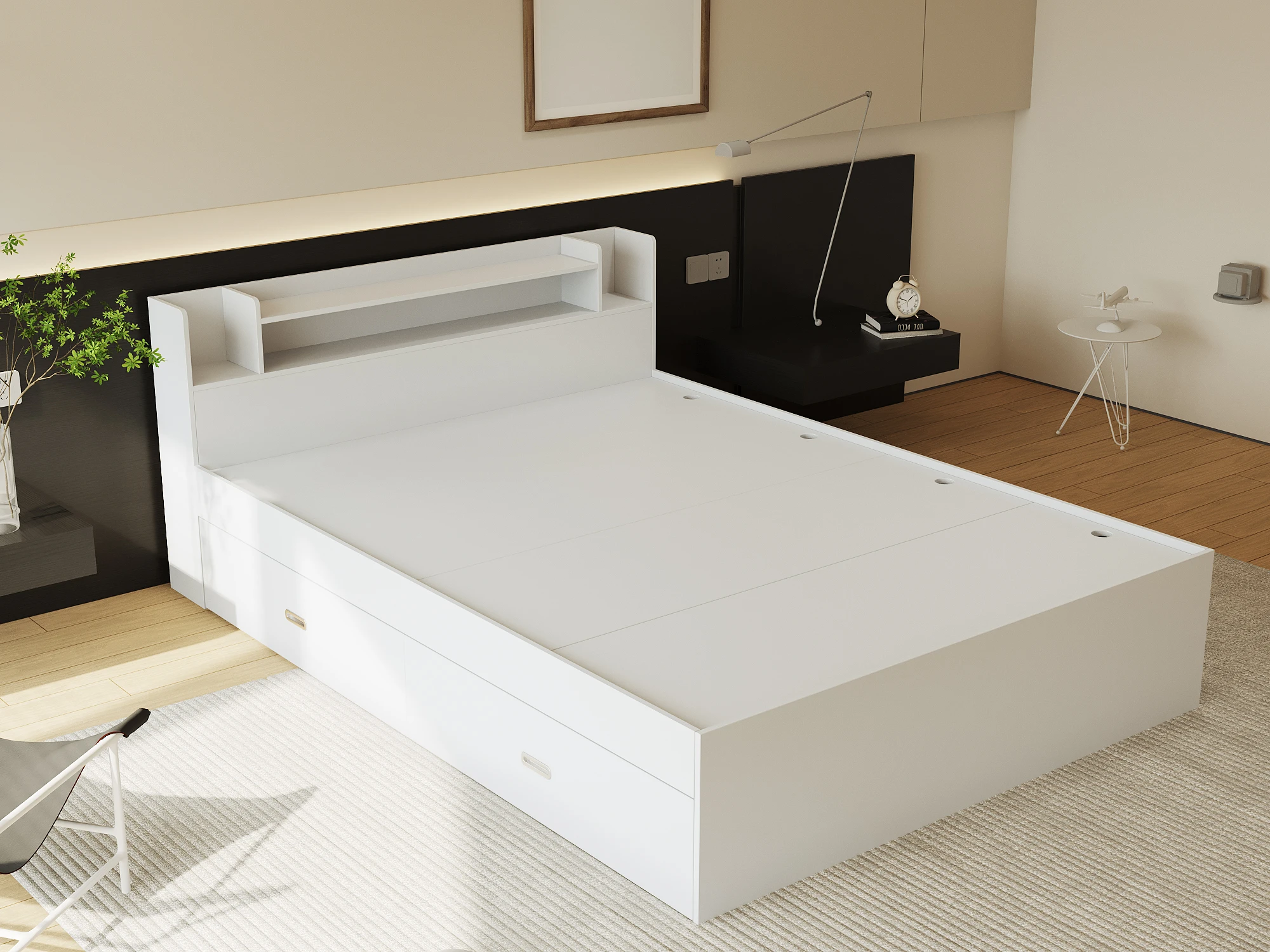 queen king size bed wooden bed frame modern luxury beauty bed with storage bedroom furniture for bedroom