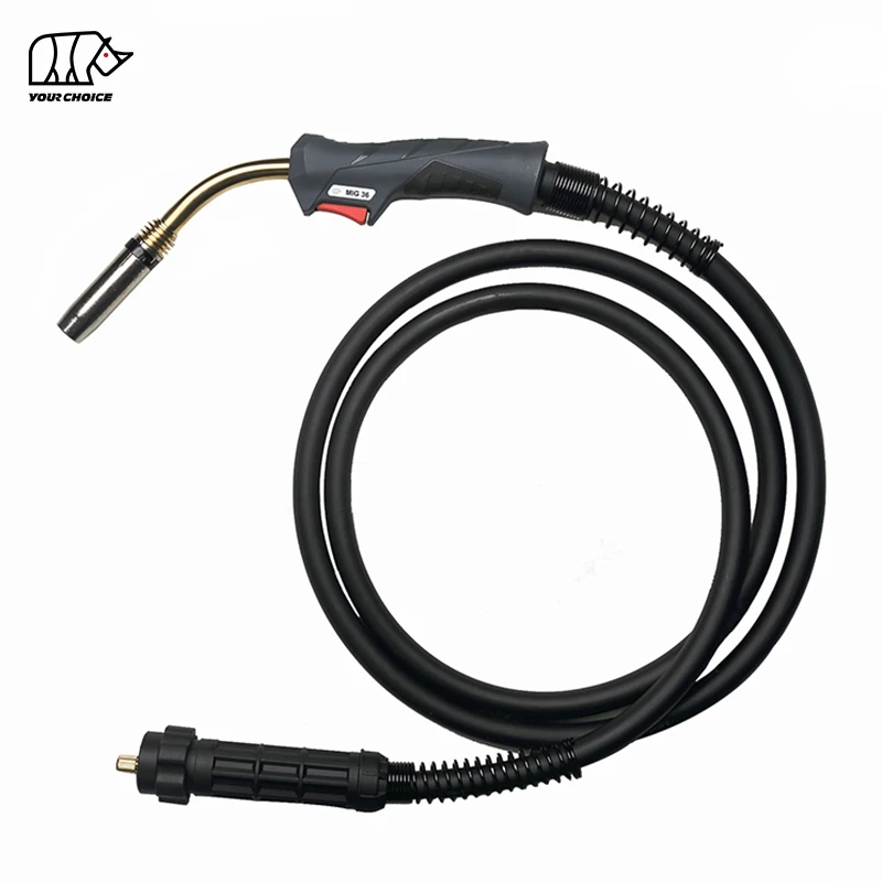 INWELT Brand High Quality 3m 4m 5m CO2 Gas Cooled MB36 36KD Mig Welding Torch Gun With Euro Adapter