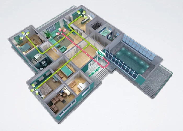 20L/D Home and commercial duct ceiling mounted fresh air dehumidifier