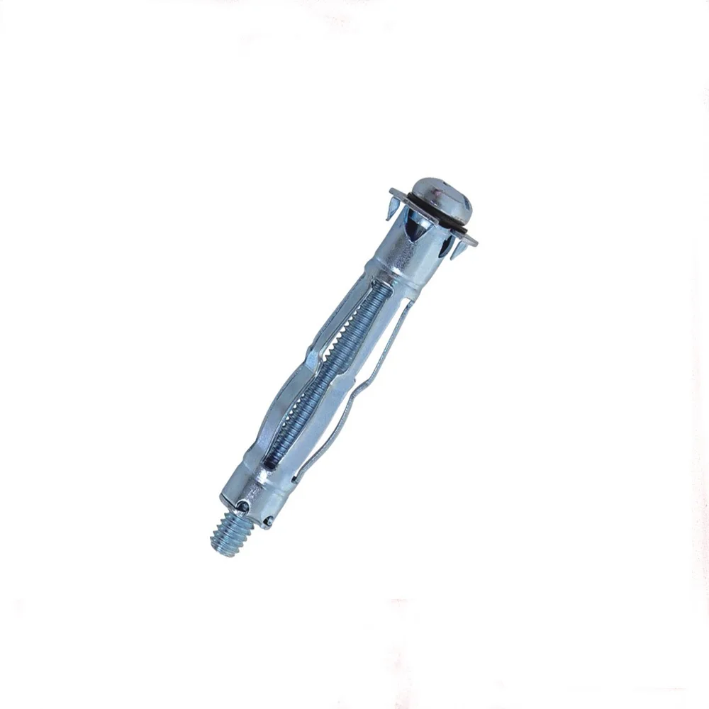 M5X37 Hollow wall anchor made in China have multiple parts,round head,bright zinc plated,with flat washer,carbon steel,