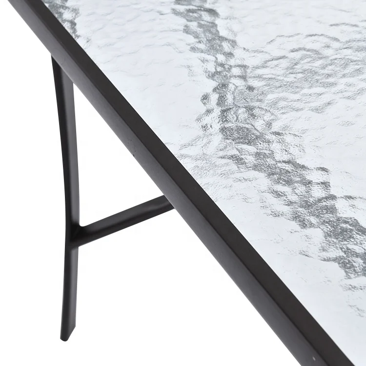 Langfang Furniture Glass Coffee Table Set for Dinning Garden Table and Chairs Rattan