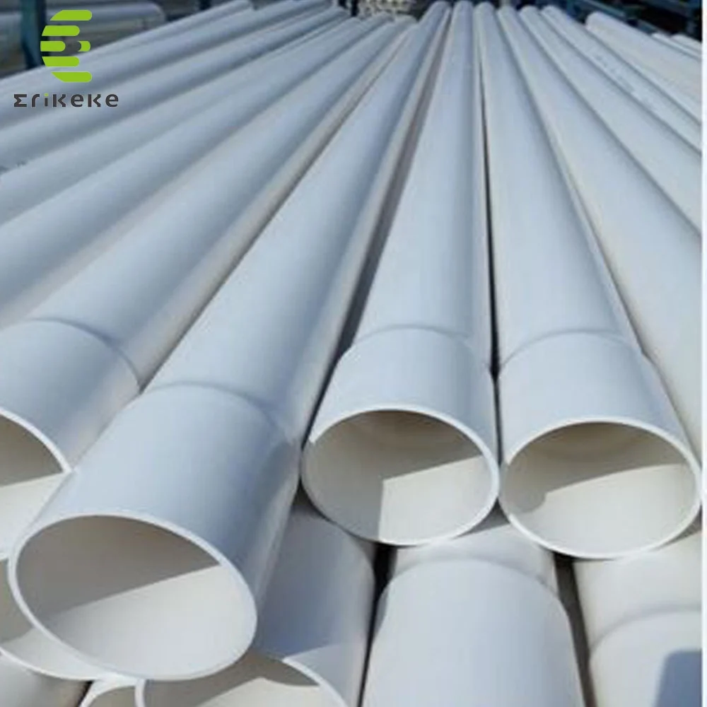 Factory 100% New Material O Belled End  200mm Diameter Pvc or Upvc Perforated Drainage Pipe Water Supply