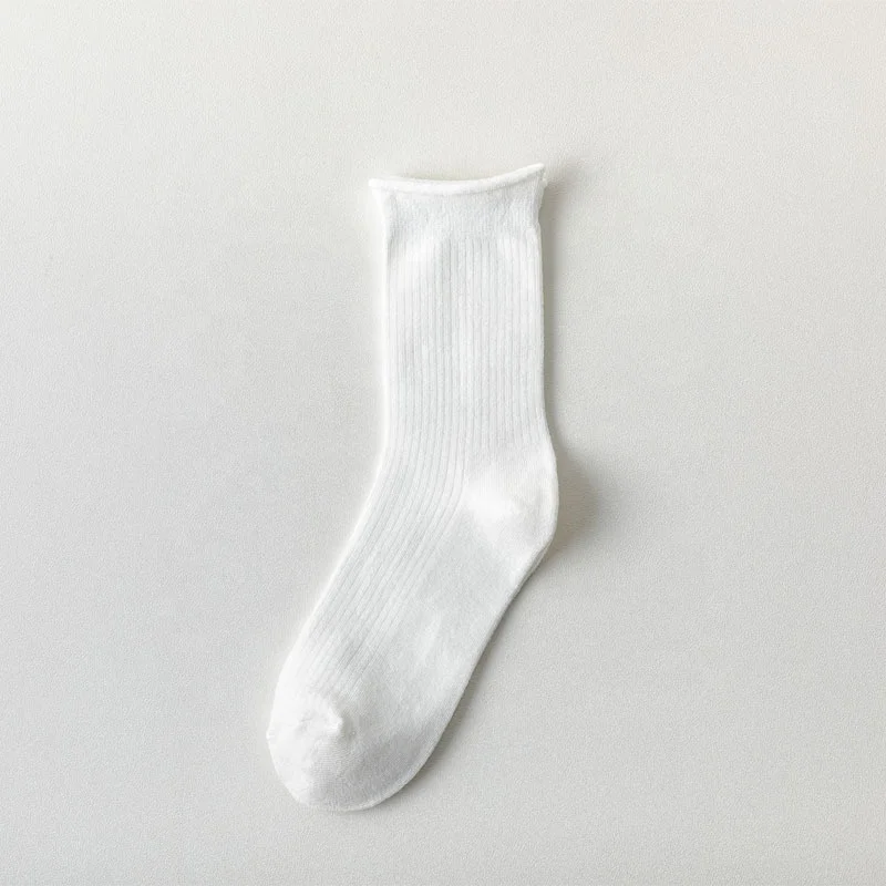 Wholesale Plain White School Student Socks Women Cotton Crew Ankle Socks For Girls