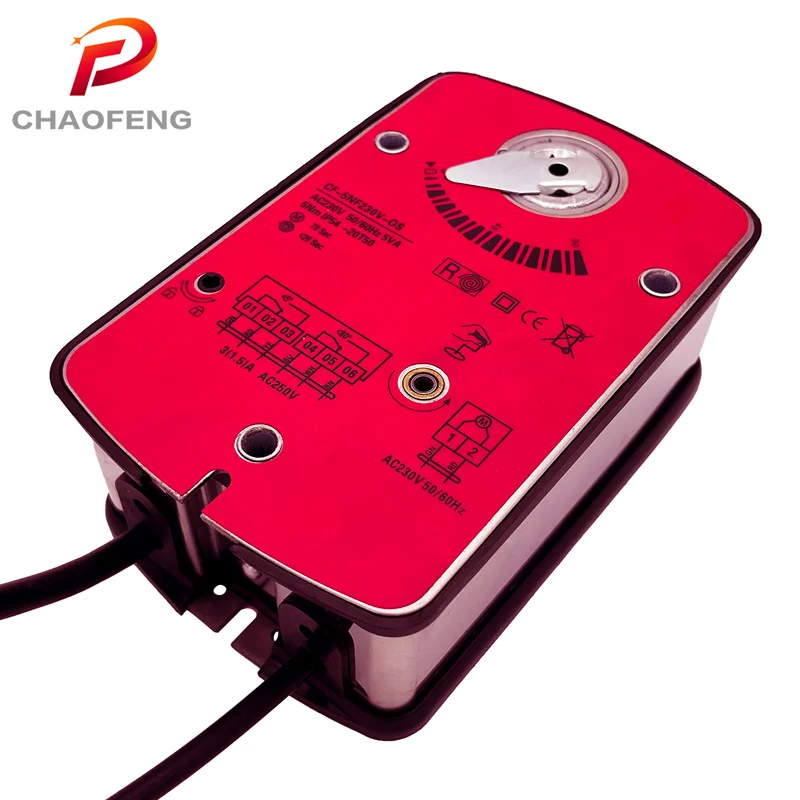 5Nm 230V ON/OFF Motor Damper Actuator Damper HVAC System Rotory Electric Fire Smoke Control Air Motorized Damper Actuator