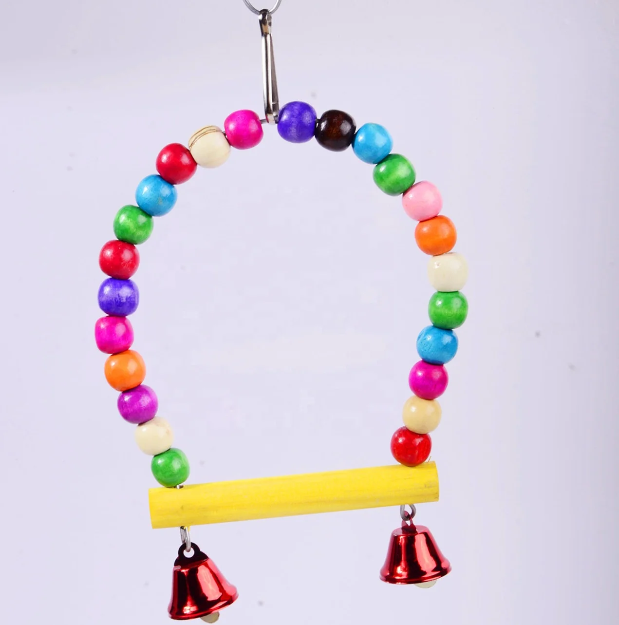 Parrot combination toy wooden bird standing climbing and biting set toy set 6 pieces handmade natural and healthy