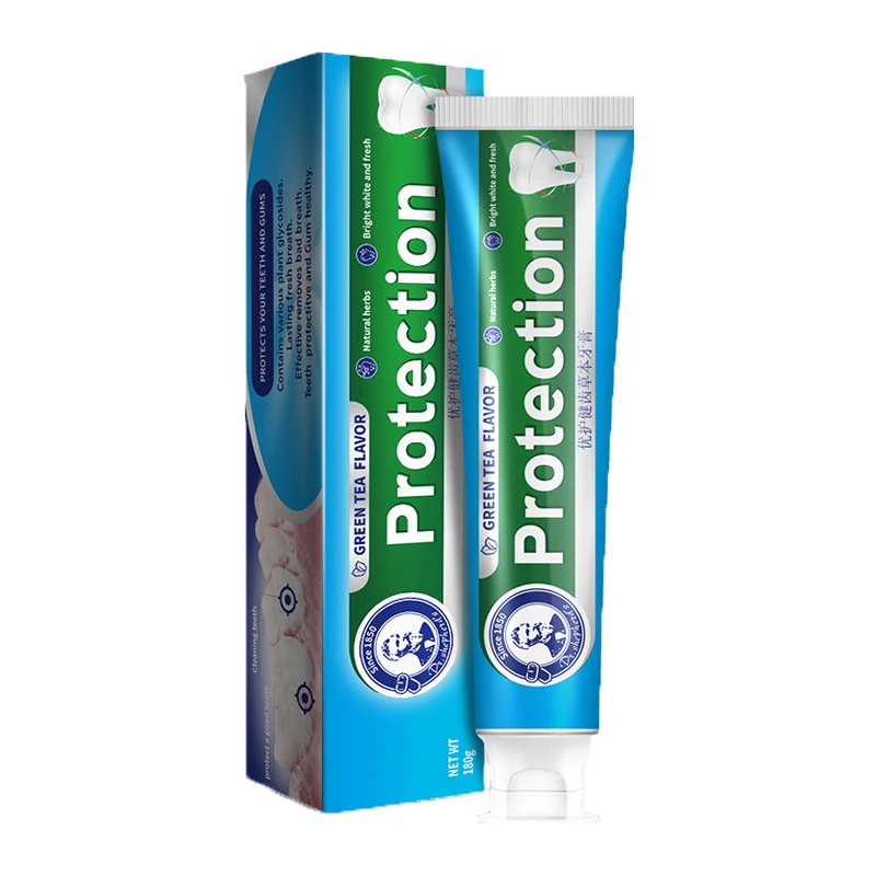 Manufacturer hot selling activated charcoal whitening toothpaste natural toothpaste herbal toothpaste green tea fragrance