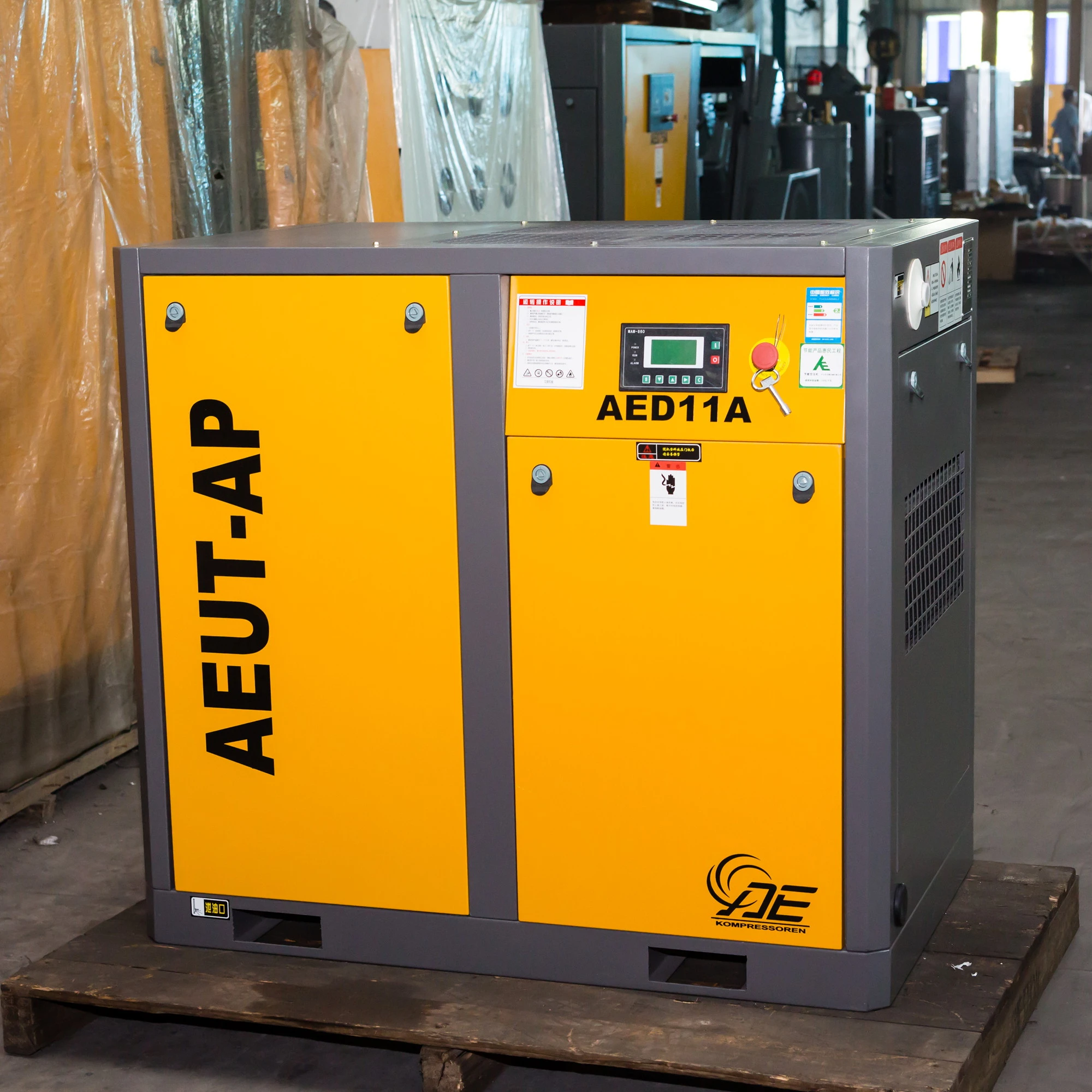 PLD-AED15A china 12.5bar Air cooling electrical rotary screw air compressor