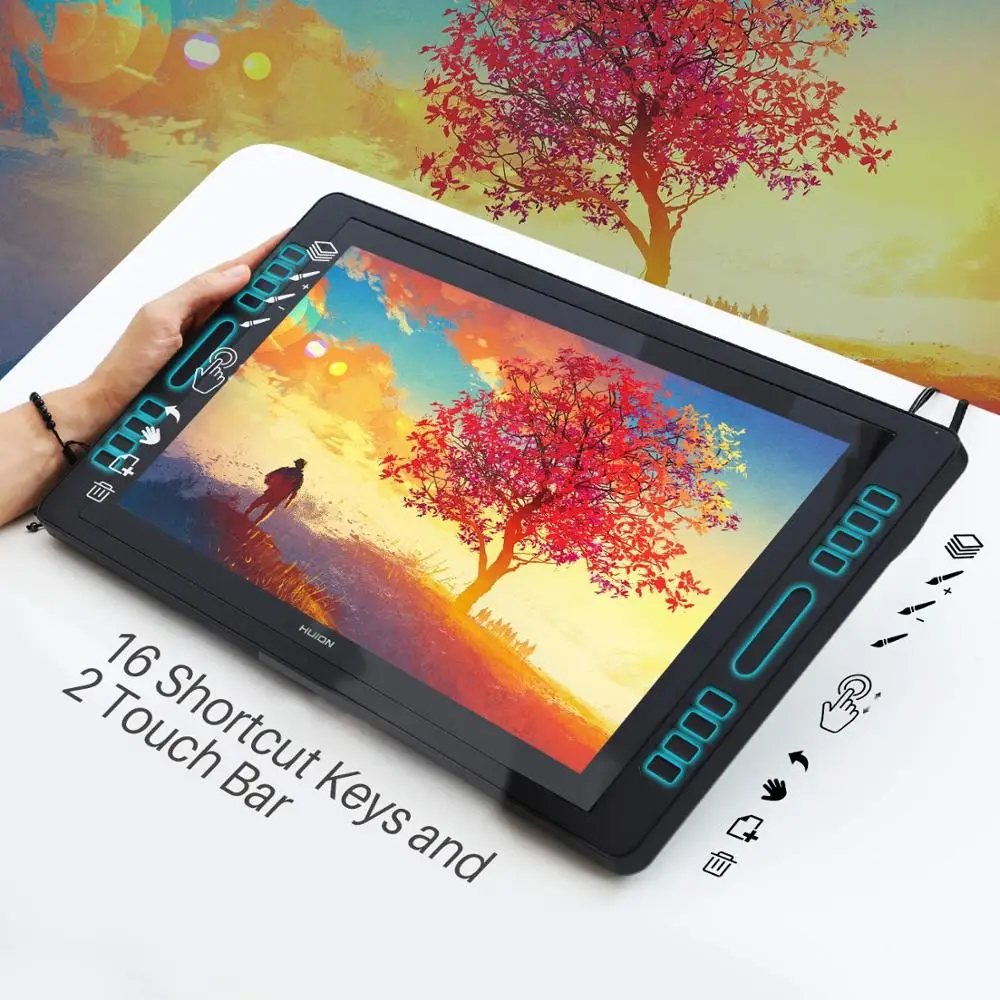  Планшет-монитор Huion Kamvas pro 20 8192 2019 RGB с 120% уровнями чувствительности и