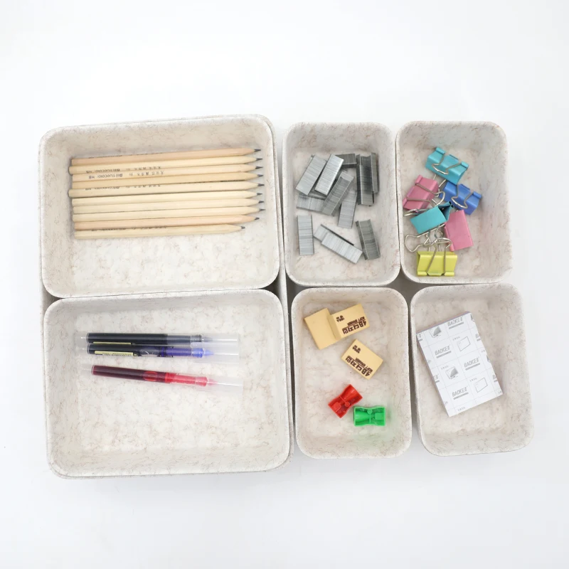 storage boxes felt organiser felt storage cubes Office Drawer Organizers Trays Set Drawers dividers desk drawer organizer