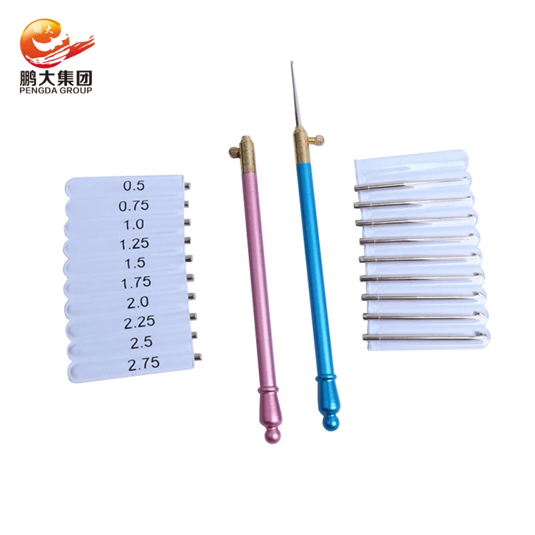new design a handle and multiple needles replaceable needle multi functional lace crochet hook set