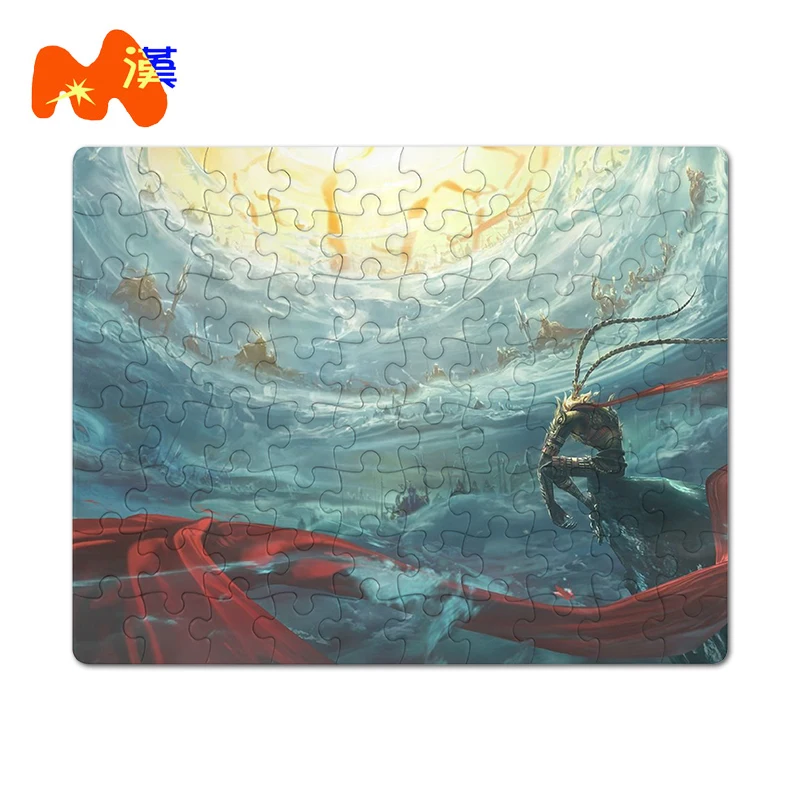 Customized game anime character peripheral gifts printed beautiful photos 80 pieces A4 sublimated blank paper  jigsaw puzzle