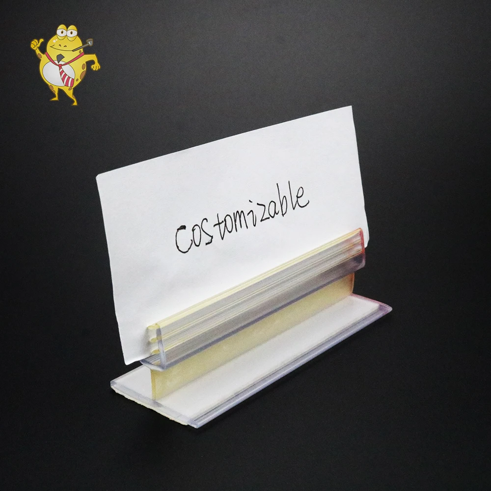 LAOHAMA Factory Direct Sale PVC Self-adhesive  Wide Base Super Grip Sign Holder Label Clips