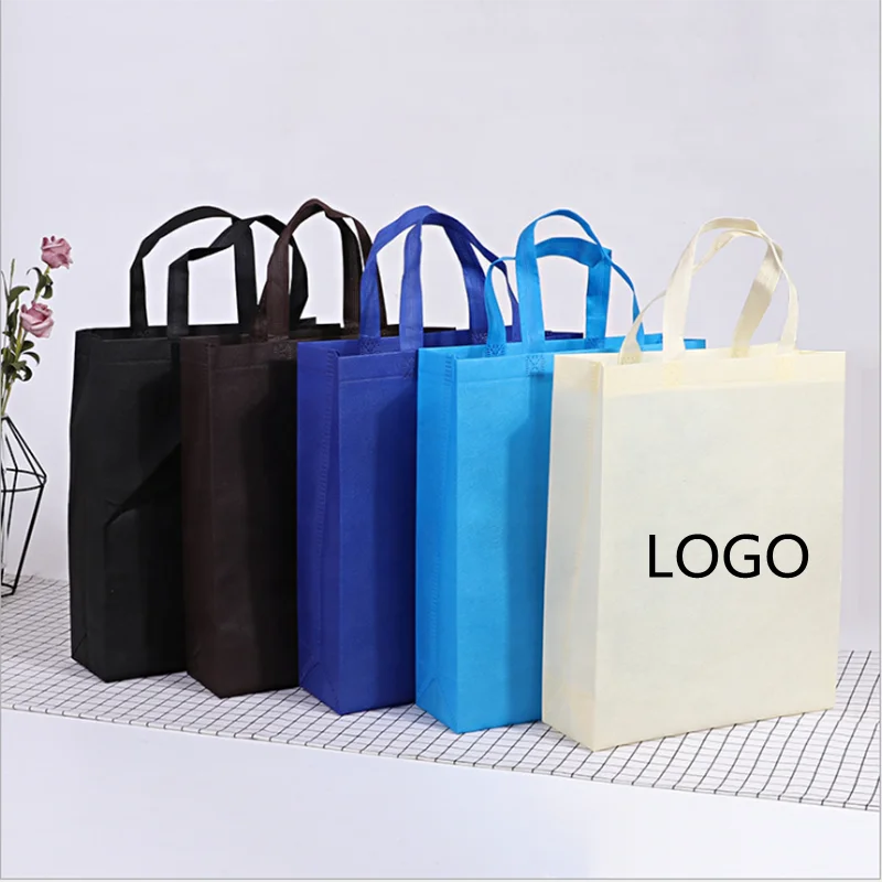 Hot Promotion Item Custom Printing Logo Eco Friendly Reusable Heat Seal Plain Shopping Storage Non Woven Tote Bag with handle