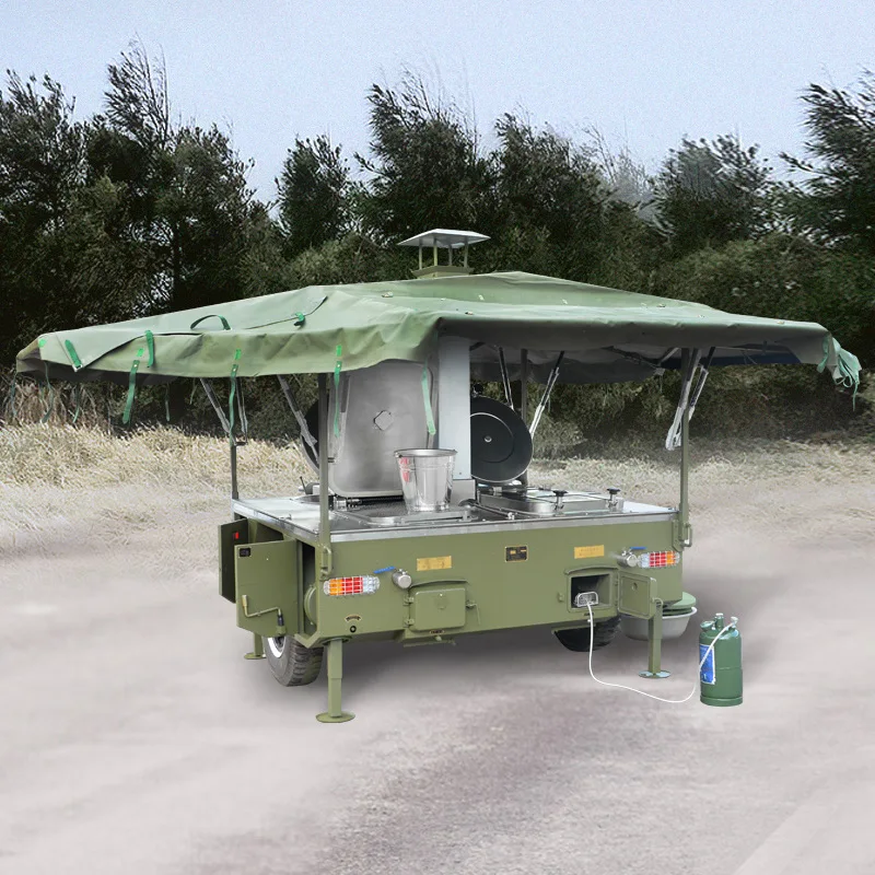 mobile field kitchen trailer for food catering