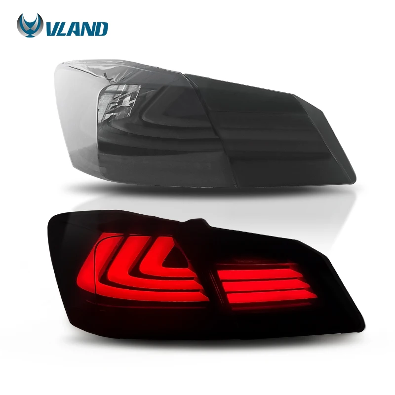 VLAND Factory Wholesales LED Taillights Dynamic Turn Signal  Assembly 2013 2014 2015 Tail Light For Honda Accord