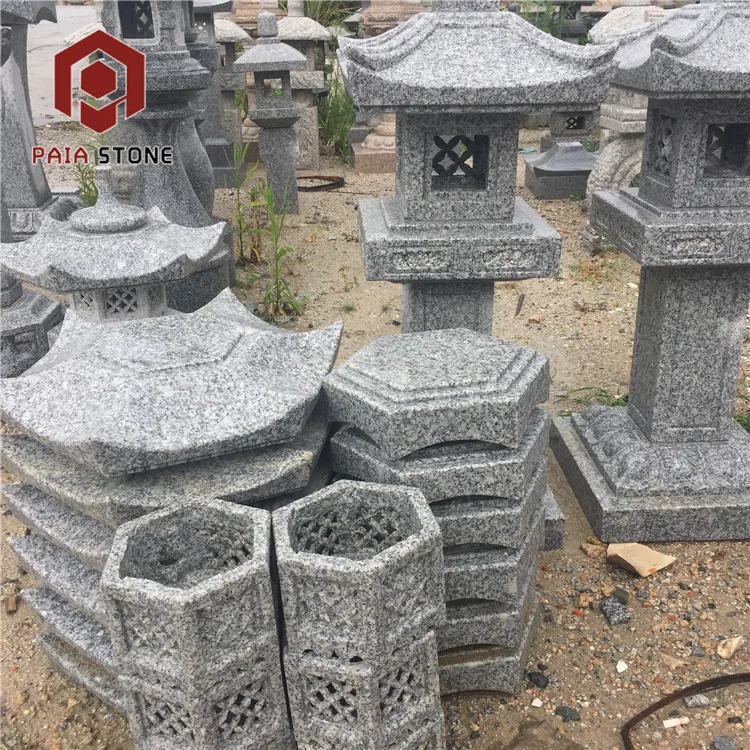 Hand Carved Antique Polished Style Granite Chinese Stone Lantern
