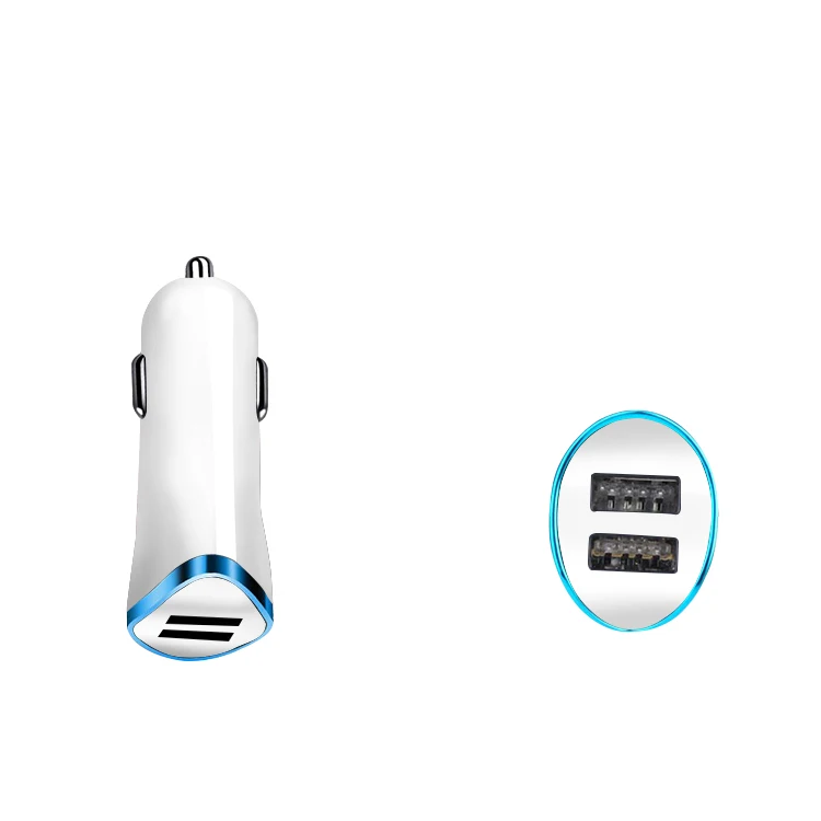 
factory QC 3.0 dual port usb car charger 3.1A PD fast mobile phone charger with LED light for iphone X/max/8/7/6s/plus 