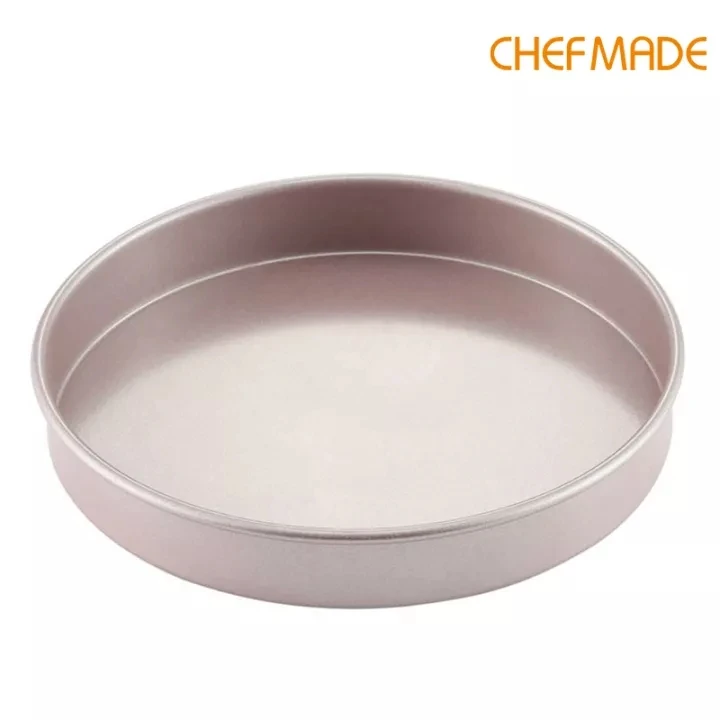 champagne gold 6 Inch Non-stick Round Bakeware Pizza Pan carbon Steel Kitchen Baking Tray