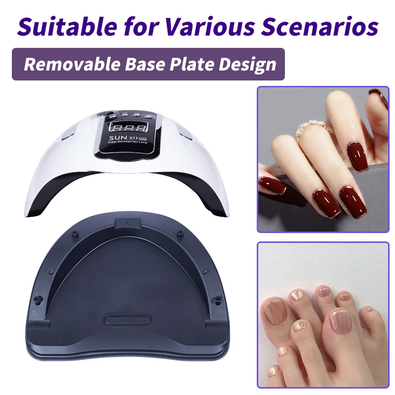 2024 Newest Powerful 66LEDs UV LED Nail Lamp for Drying Nail Gel Polish Portable Design With Smart Sensor Professional Nail Lamp