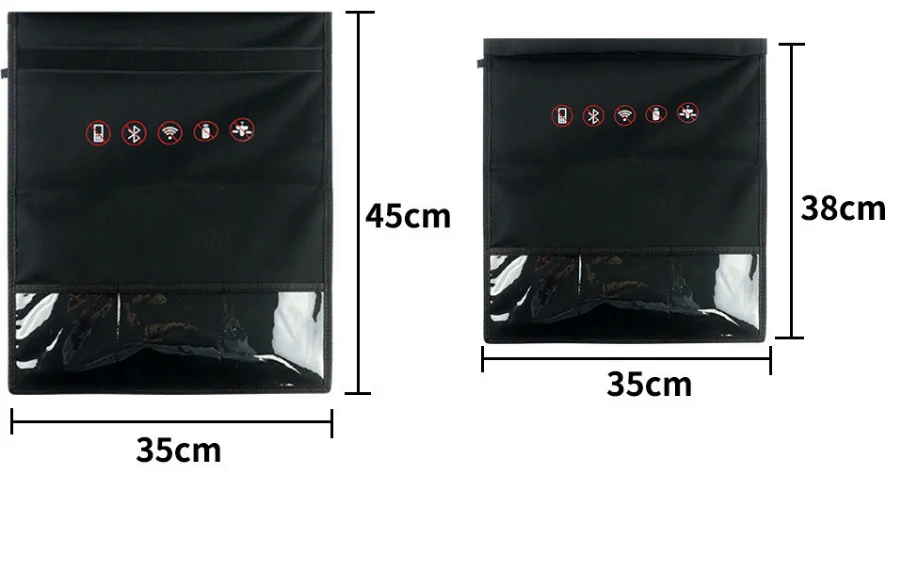 Solid Polyester Organizer Pouch GPS RFID Signal Blocking Shielding Faraday Bag Phone Tablet Car Keys Foldable Stylish Business