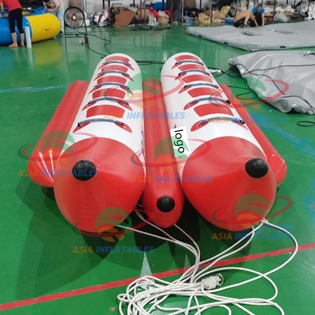 Water Fun Park 10 Seats Towable Double Flying Fish Inflatable Banana Boat