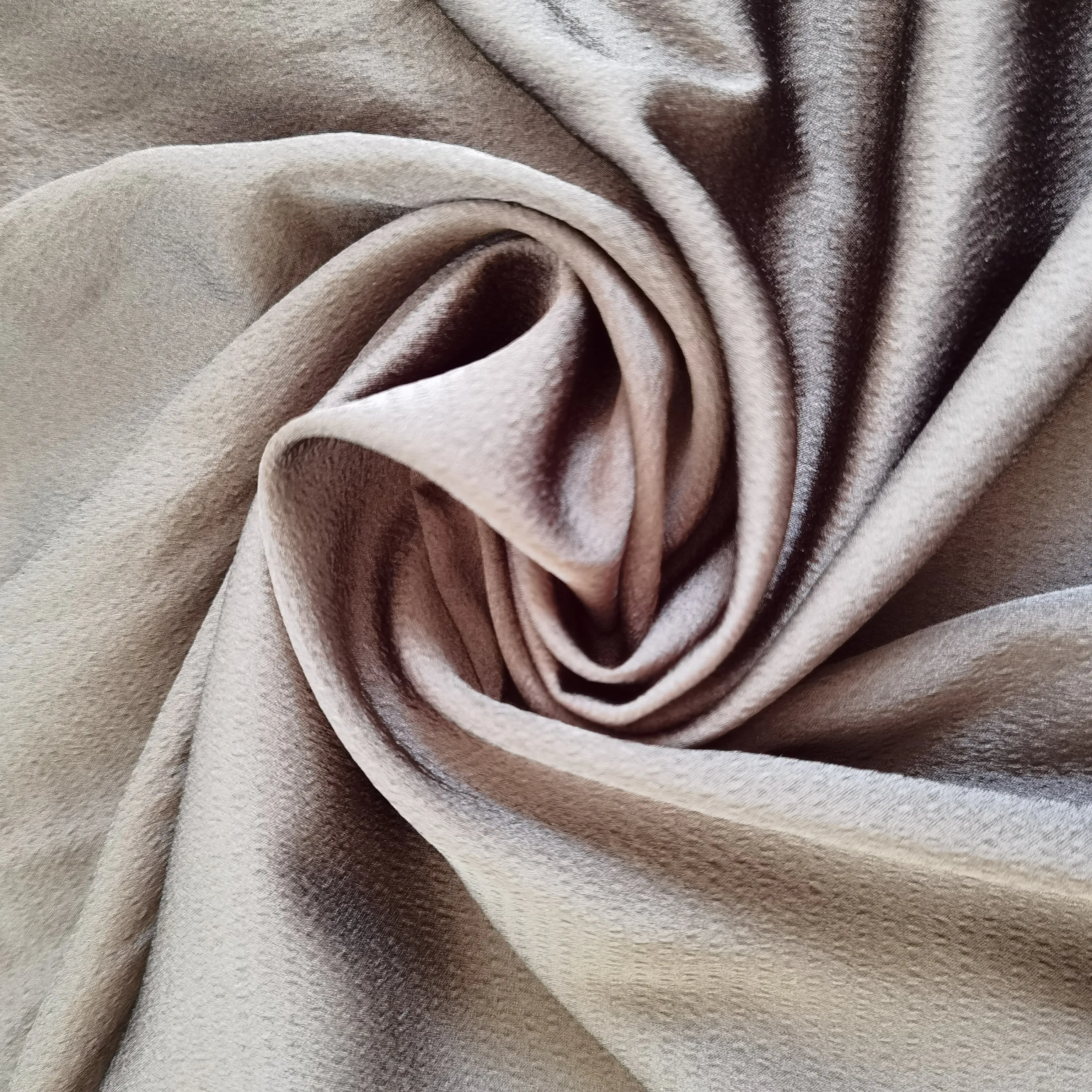 100%Recycled Polyester GRS certificated Bubble Satin Chiffon Cross Stripe Stretched for women garment