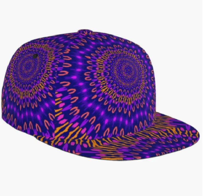 Design Your Own Black Purple Pink Tie Dye Snapback Hat Cap