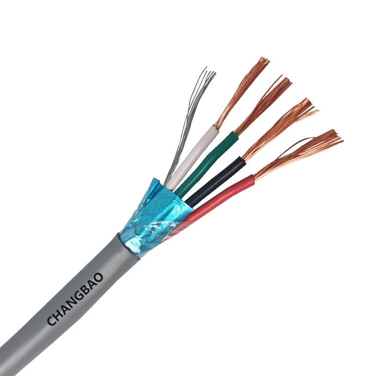 Changbao 12 / 14 / 16 / 18 / 22 AWG Stranded Shielded Unshielded 2C / 4C Security Fire Alarm Cable