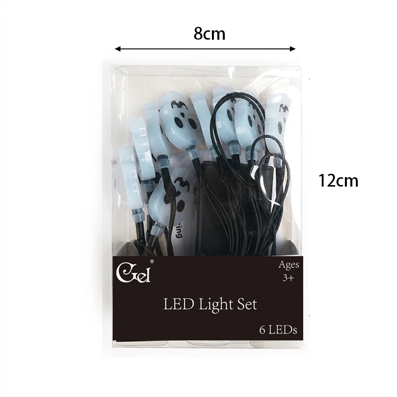 Halloween Party Decorations Home Window Decor Cute Halloween Lights 10 LED 3D Ghost Battery Operated String Lights
