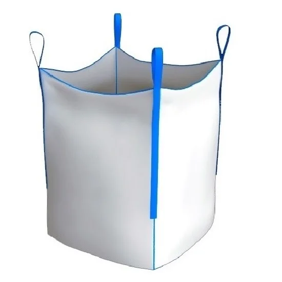 FIBC 1,0 - 4 Loops Custom Size 100% Virgin Polypropylene Flexible Intermediate Bulk Container For Packing Cement, Sand