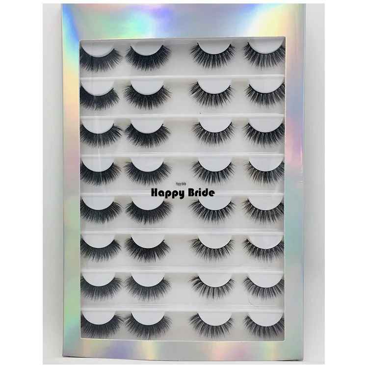 Таможенная коробка для упаковки ресниц, частная торговая марка, книга для накладных ресниц с 16 парами ресниц, искусственные норковые ресницы для наращивания