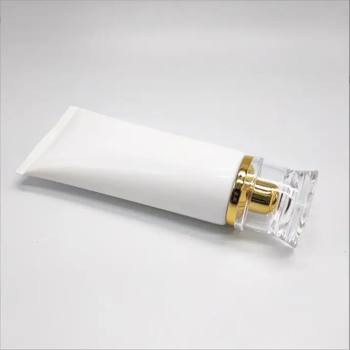 Empty Customized BB Hand Cream Lotion Squeeze Tubes Plastic Soft Container White Black 25ml30ml35ml PE Cosmetic Tube Packaging