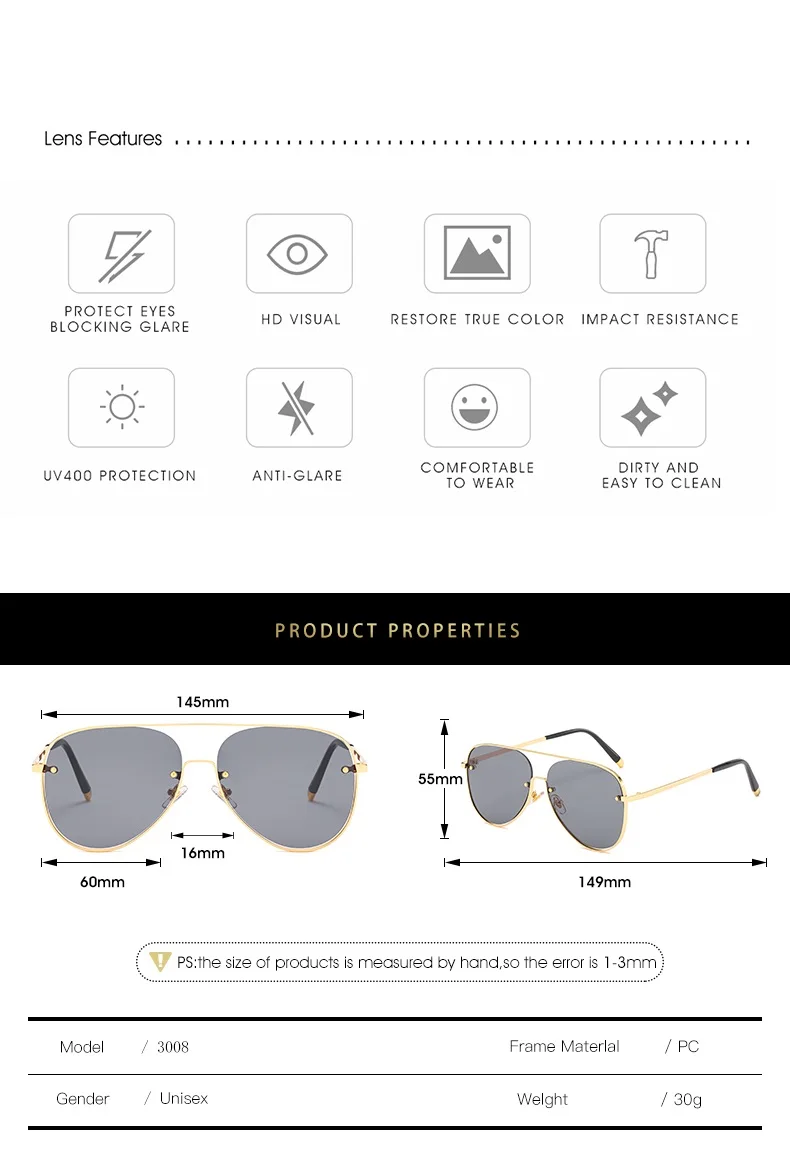 2019 bead pilot hollow sunglasses hut outlet unisex sun glasses for women men