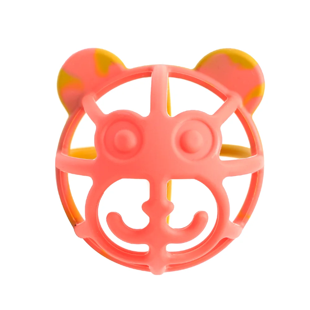 Wo Silicone New Design Baby Teether Bear Shape Ball Toys Silicone Baby Teethers Bpa Free Food Grade Ball